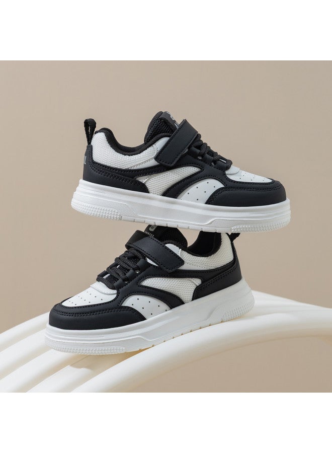 Annil أحذية رياضية للأطفال - أحذية قماشية غير محددة للجنس للأولاد والبنات، مجموعة جديدة لخريف 2023 من أحذية بيضاء ذات جلد علوي مريح ونعل ناعم، ملابس متعددة الاستخدامات للحرم الجامعي - Image 4