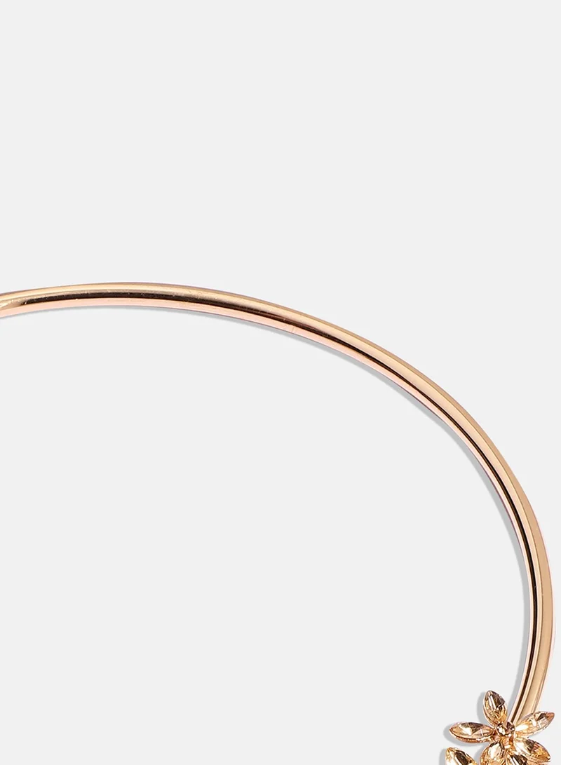 SOHI Crystal Flora Artificial Necklace Jewellery