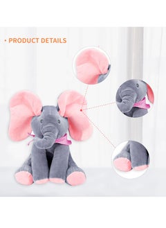 Cool Baby COOLBABY Animated Elephant Toys Plush Singing Elephant With Ears Moving Electric Plush Toy Adorable Elephant Stuffed Animal Toy For Baby's Gift Pink 12''  - Image 4
