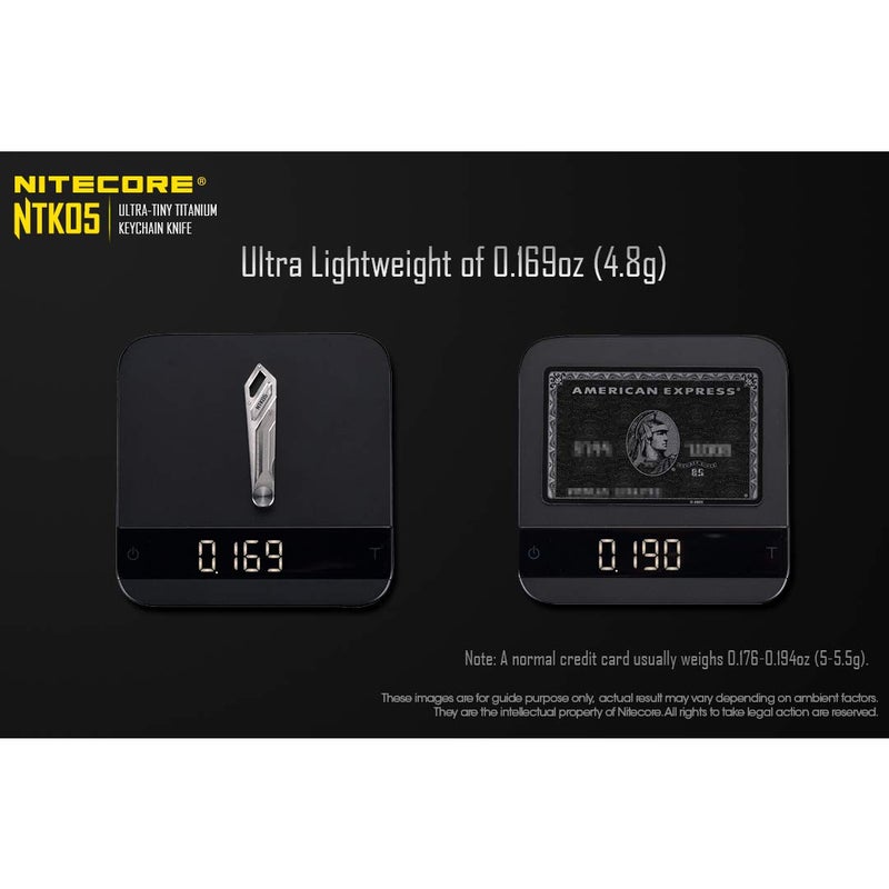 Nitecore NTK05 Titanium Folding Scalpel Everyday Knife and a Sticker - Image 3