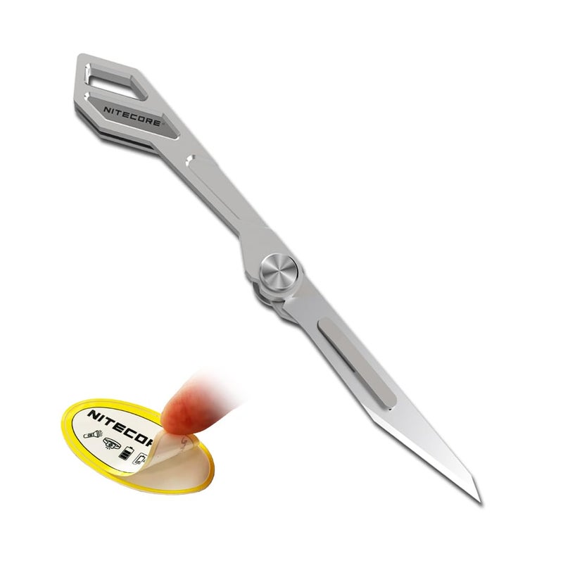 Nitecore NTK05 Titanium Folding Scalpel Everyday Knife and a Sticker - Image 1