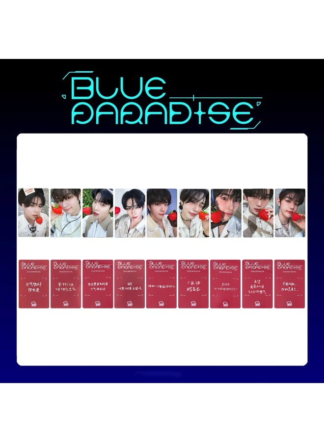 NIBEMINENT 9 Pcs Kpop ZB1 BLUE PARADISE Lomo Cards Card For Fans Collection Gifts - Image 1