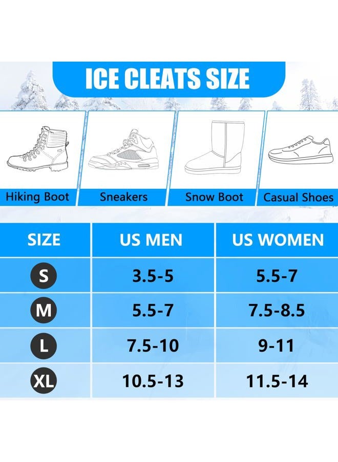OROOTL Ice Cleats for Shoes and Boots Walk Traction Cleat Crampons for Men Women Kids Anti Slip 24 Steel Ice Snow Grippers for Walking on Snow and Ice with Adjustable Straps - Image 5