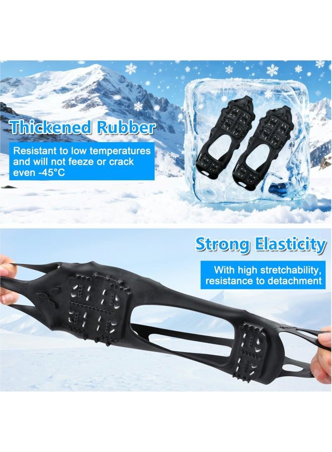 OROOTL Ice Cleats for Shoes and Boots Walk Traction Cleat Crampons for Men Women Kids Anti Slip 24 Steel Ice Snow Grippers for Walking on Snow and Ice with Adjustable Straps - Image 4