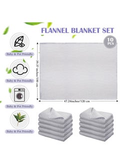 Breling Breling 10 Pcs Daycare Cot Blanket Daycare Nap Blanket for Kids Fleece Baby Blankets 39 x 47 Inch Fluffy Warm Blankets Rest Time Blankets for Classroom, Preschool, Daycare or Nursery(Dark Gray)  - Image 2