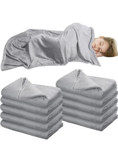 Breling Breling 10 Pcs Daycare Cot Blanket Daycare Nap Blanket for Kids Fleece Baby Blankets 39 x 47 Inch Fluffy Warm Blankets Rest Time Blankets for Classroom, Preschool, Daycare or Nursery(Dark Gray)  - Image 1