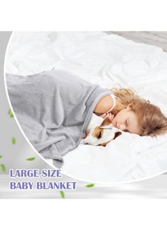 Breling Breling 10 Pcs Daycare Cot Blanket Daycare Nap Blanket for Kids Fleece Baby Blankets 39 x 47 Inch Fluffy Warm Blankets Rest Time Blankets for Classroom, Preschool, Daycare or Nursery(Dark Gray)  - Image 5