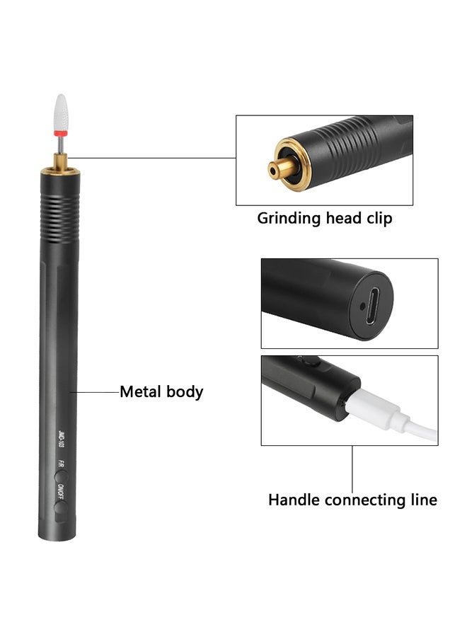 brunson Jmd103 Portable Electric Nail Drill Rechargeable Mini Polishing Pen Cordless Rechargeable Acrylic Nails Dill Manicure Usb Plug - Image 5
