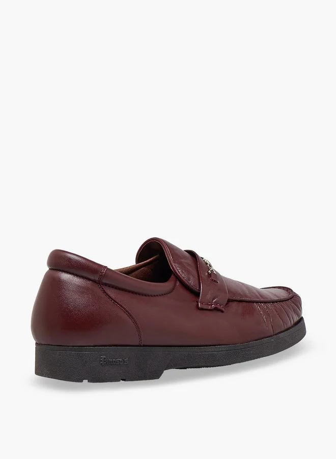 Pinosos Burgundy Men Slip-On Genuine Leather Loafers for Men | Best Price UAE