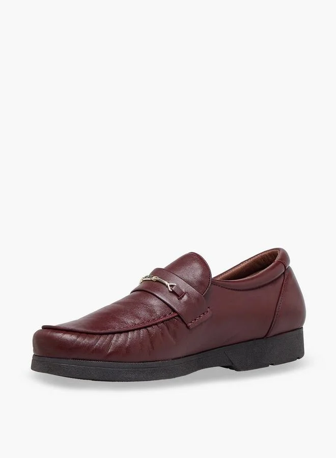 Pinosos Burgundy Men Slip-On Genuine Leather Loafers for Men | Best Price UAE