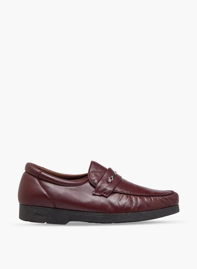 Pinosos Burgundy Men Slip-On Genuine Leather Loafers for Men | Best Price UAE