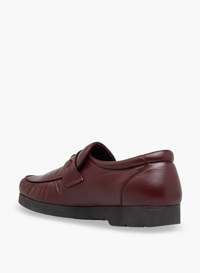 Pinosos Burgundy Men Slip-On Genuine Leather Loafers for Men | Best Price UAE