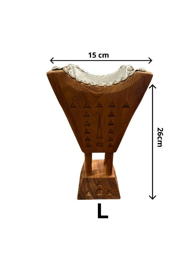 HASD-OUD Natural Teak Wood Censer - Salmani Style- Small Size S - Image 4