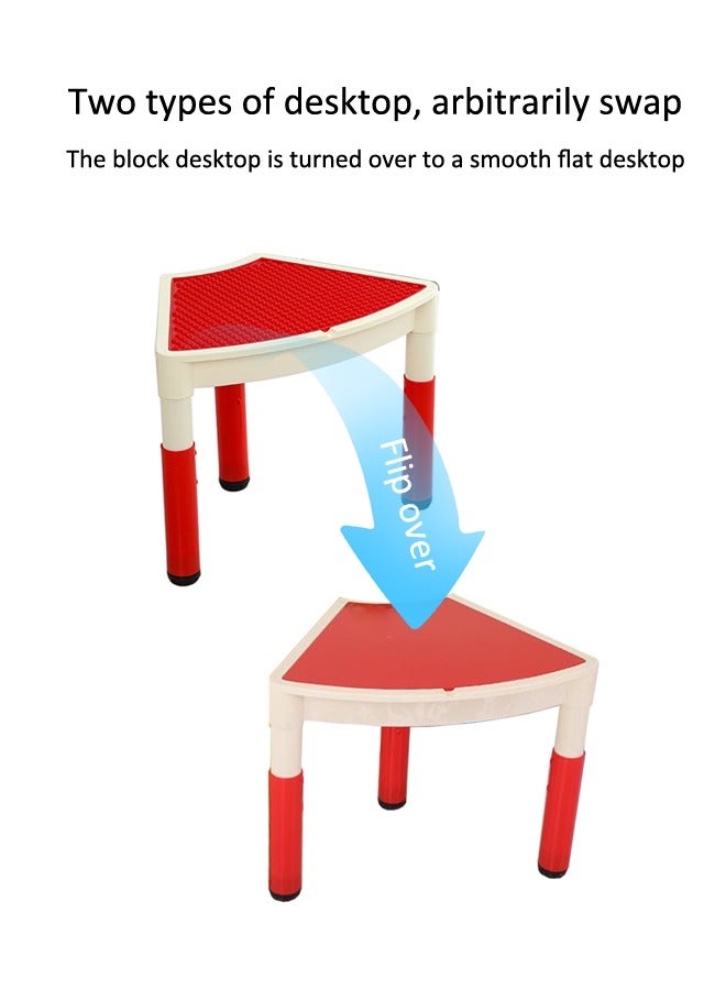 Multi Functional Building Block Table 2 in 1 Playing And Learning Early Educational Game Desk