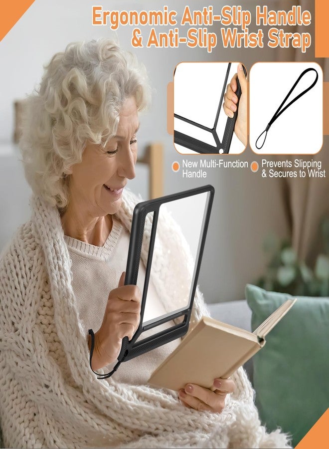 AKKYCVS 5X Full Page Magnifying Glass for Reading, Lightweight Rectangular Magnifier Provides Large Book Page Viewing Area, Upgraded Handheld Magnifier for Reading Small Prints for Seniors, Low Vision - Image 3