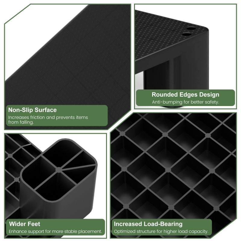 VigiFront Plastic Pallets, Plastic Pallets for Basement Storage, HDPE Lightweight Waterproof Pallet, Easy to Stack, for Indoor and Outdoor, Supermarkets and Warehouse (40'' L X 20'' W X 5.5'' H) - Image 3
