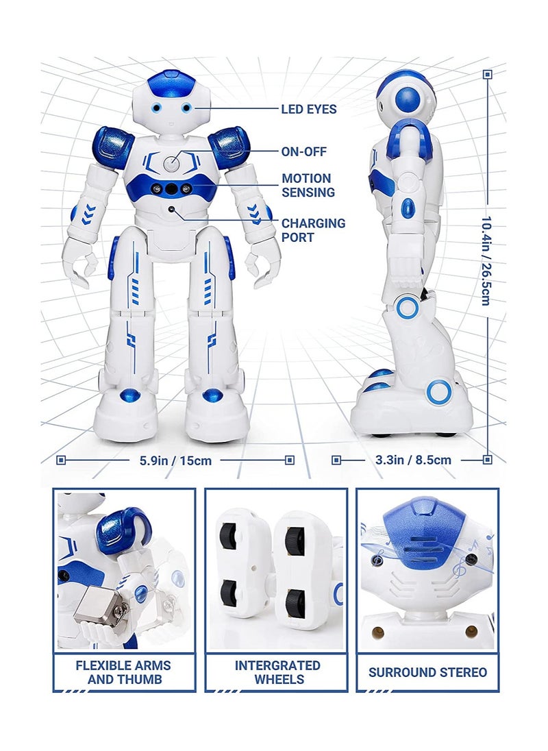 Cool Baby COOLBABY RC Robot Toys for Kids Gesture & Sensing Remote Control Robot for  Boys and Girls Birthday Gift Present (Blue)  - Image 5