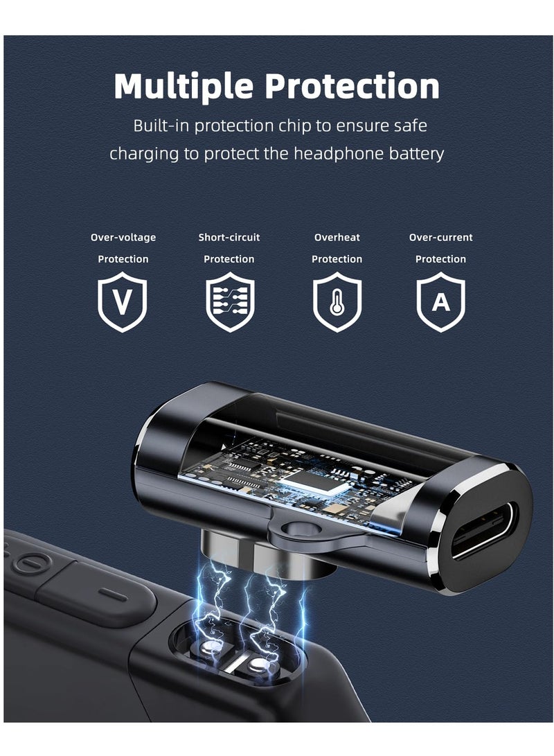 Excefore USB C to Magnetic Adapter for Aftershokz Headphones Charger, 2 Pack Type-C Magnetic Charger Adapter, Compatible with Shokz Aeropex, OpenRun, OpenRun Pro, OpenRun Mini, OpenComm 2/UC - Image 5