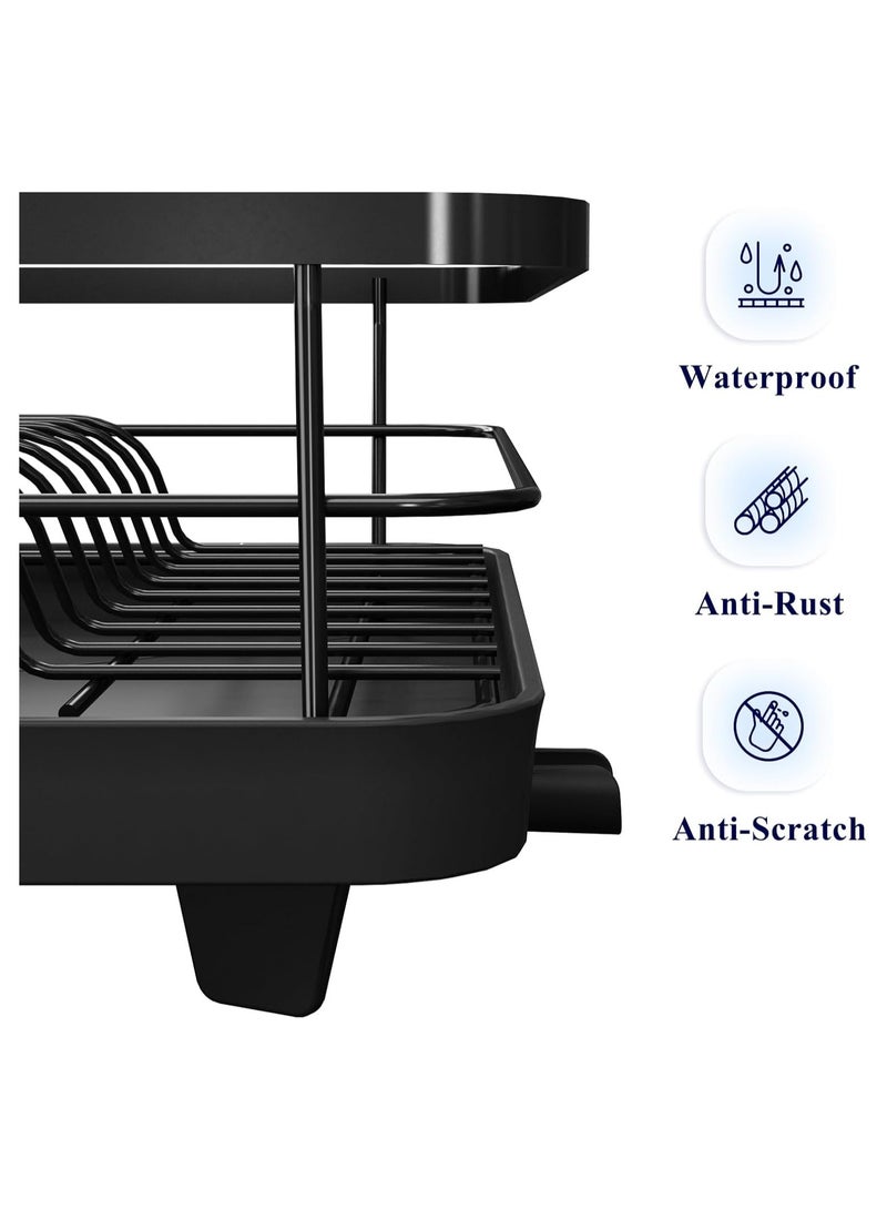 ZIMNEST Stainless Steel Dish Drying Rack with Cutlery Holder 12x15 Inch Space-Saving Kitchen Counter Organizer for Home Use and Everyday Use - Image 4