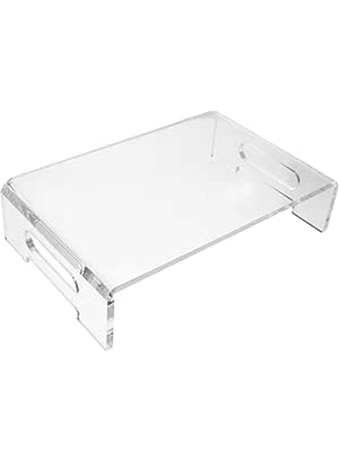 Acrylic Monitor Stand Riser For Desk Organization Reduces Neck Strain Modern Design - Image 1