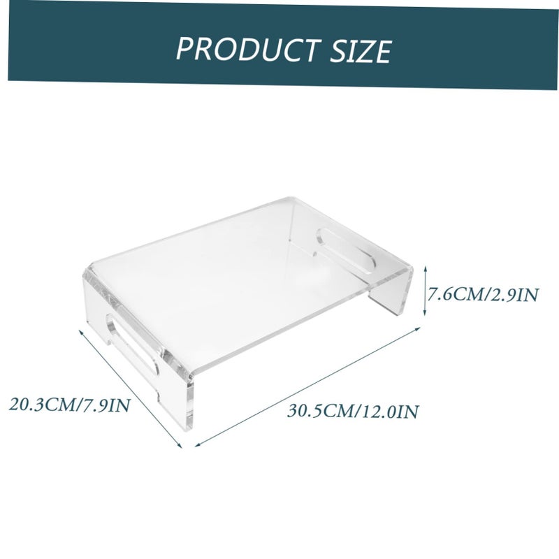 Acrylic Monitor Stand Riser For Desk Organization Reduces Neck Strain Modern Design - Image 5