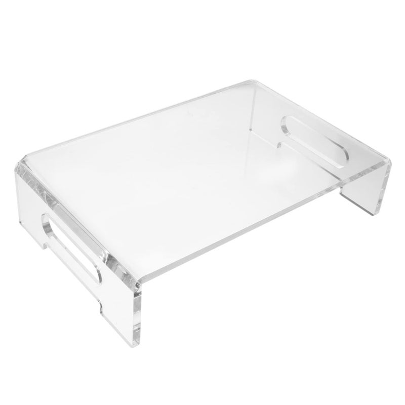 Acrylic Monitor Stand Riser For Desk Organization Reduces Neck Strain Modern Design - Image 2