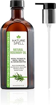 Nature Spell زيت إكليل الجبل من ناتشر سبيل للشعر مع موزع زيت سهل الاستخدام 150 مل يعالج الشعر الجاف والتالف يستهدف نمو الشعر مصنوع في المملكة المتحدة - Image 1