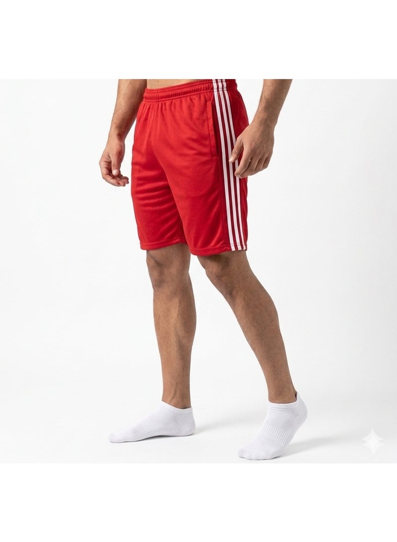 Premium Men’s Performance Athletic Shorts, Red