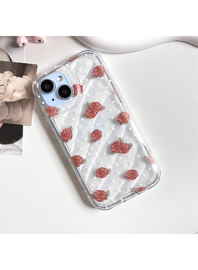 NIBEMINENT Fresh Roses On The Screen Protective TPU Case Cover For iPhone 16 Pro Max Clear - Image 2