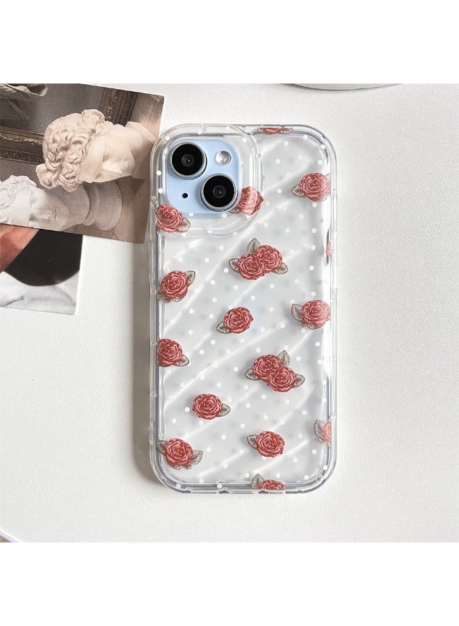 NIBEMINENT Fresh Roses On The Screen Protective TPU Case Cover For iPhone 16 Pro Max Clear - Image 1