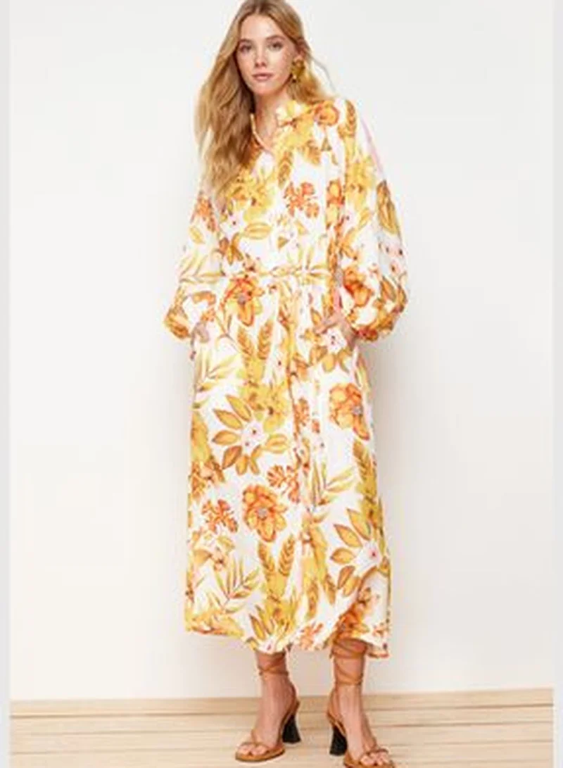 trendyol Floral Print Midi Dress