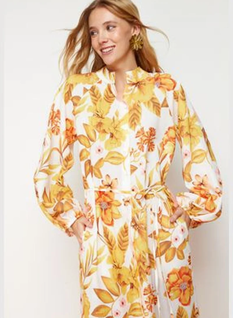 trendyol Floral Print Midi Dress