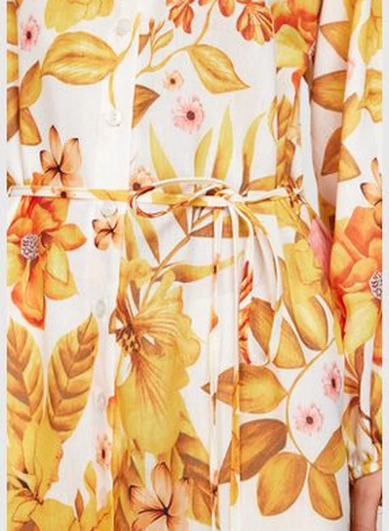 trendyol Floral Print Midi Dress