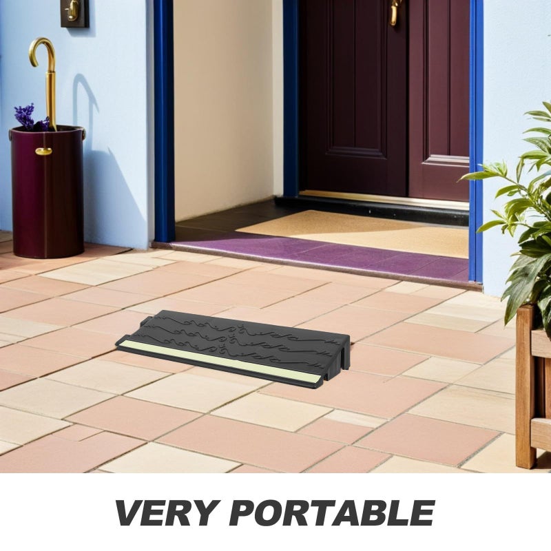 Toyvian Rubber Threshold Ramp Luminous Incline Mat 30x4 Inch Indoor Doorway Ramp For Wheelchair Accessibility Home Use - Image 4
