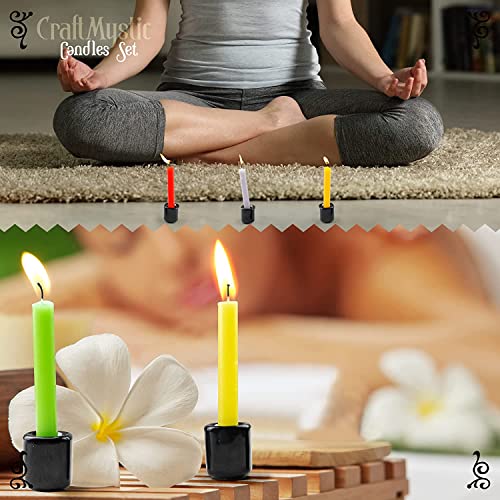 atorakushon Colored Candles 4 Inch Mini Taper Chime Candles Great for Birthday Parties Spells Diwali Puja's Healing Home Decor Set of 40 - Image 5
