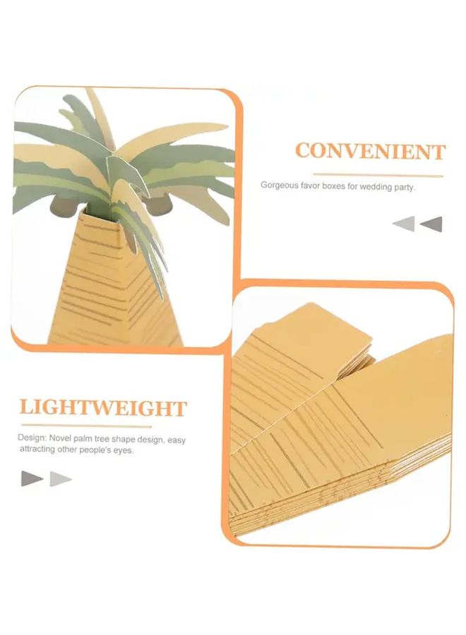 Variant Color Palm Tree Candy Boxes Tropical Party Favor Gift Bags Coconut Shape Premium Craft Paper For Chocolates Small Gifts Weddings Showers - Image 4