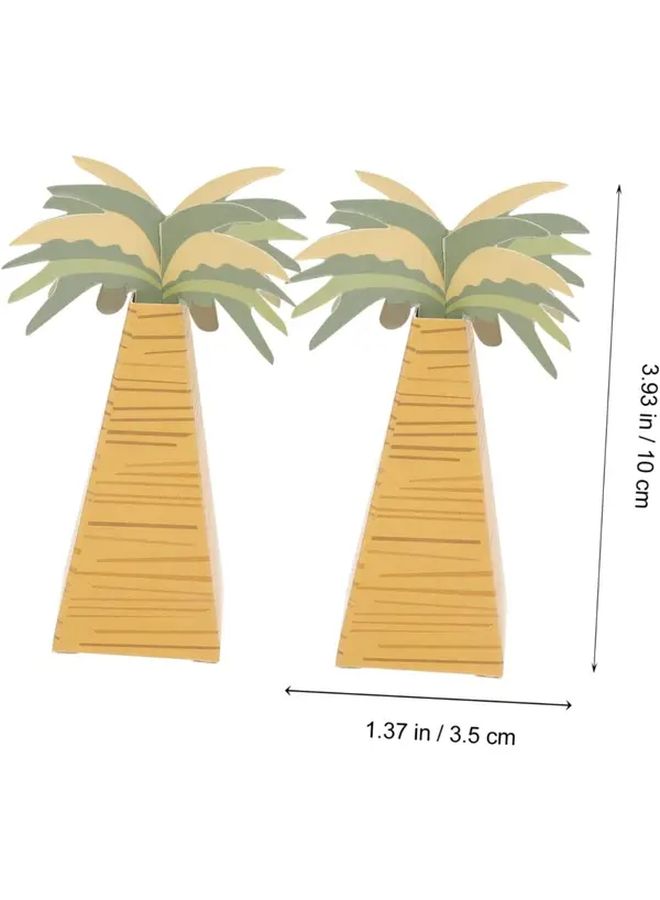 Variant Color Palm Tree Candy Boxes Tropical Party Favor Gift Bags Coconut Shape Premium Craft Paper For Chocolates Small Gifts Weddings Showers - Image 5