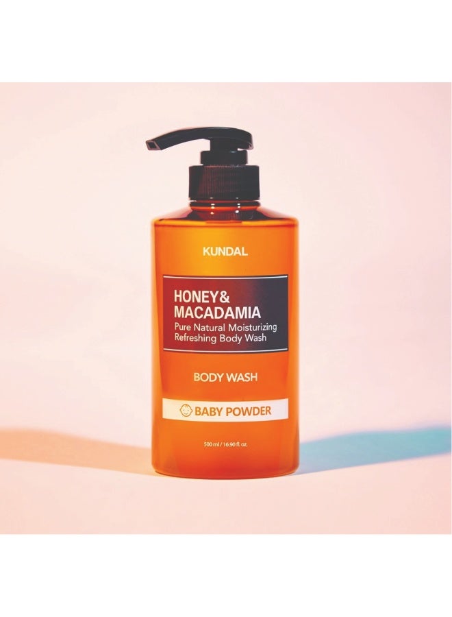 KUNDAL Honey & Macadamia Body Wash - Baby Powder 500ml - Image 3