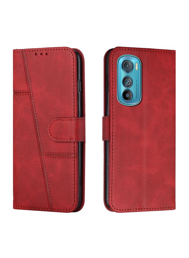 S-TOP Case For Motorola Edge 30 Stitching Calf Texture Buckle Leather Phone Case - Image 1