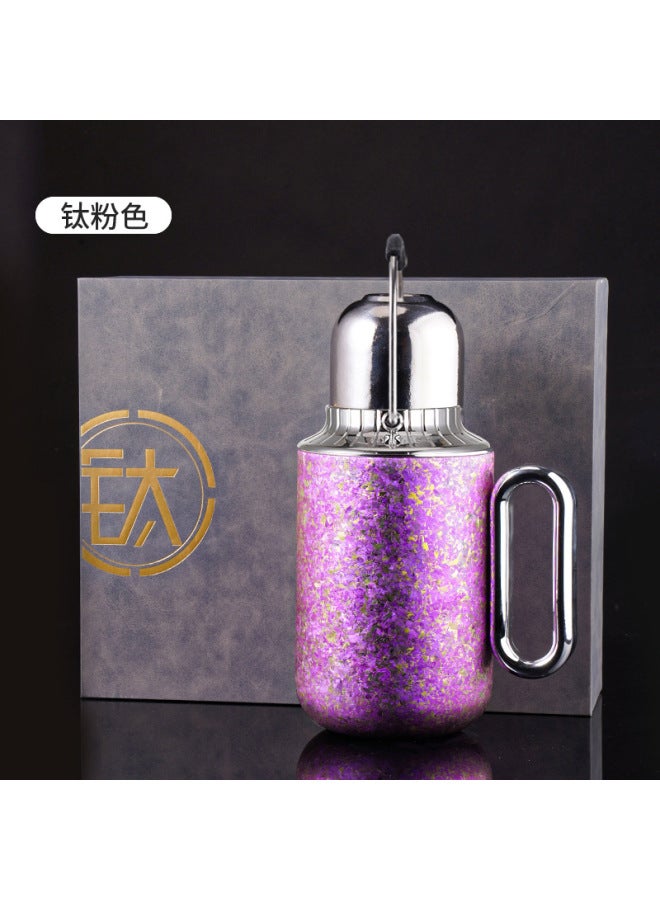 Pure Titanium Antibacterial Insulated Kettle For Home Use, Large Capacity Tea-water Separation, Tea Brewing Kettle, Mechanical Temperature Measurement, Portable Handle Water Cup