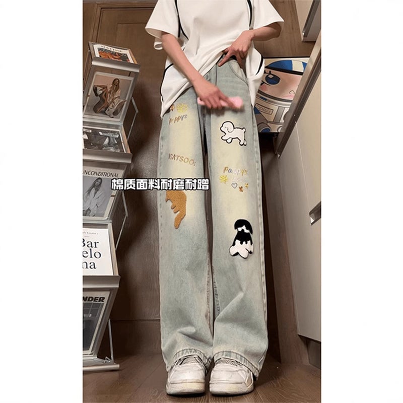 Unisex Classic Denim Jeans Loose Fit Daily Outdoor Wear - Image 5