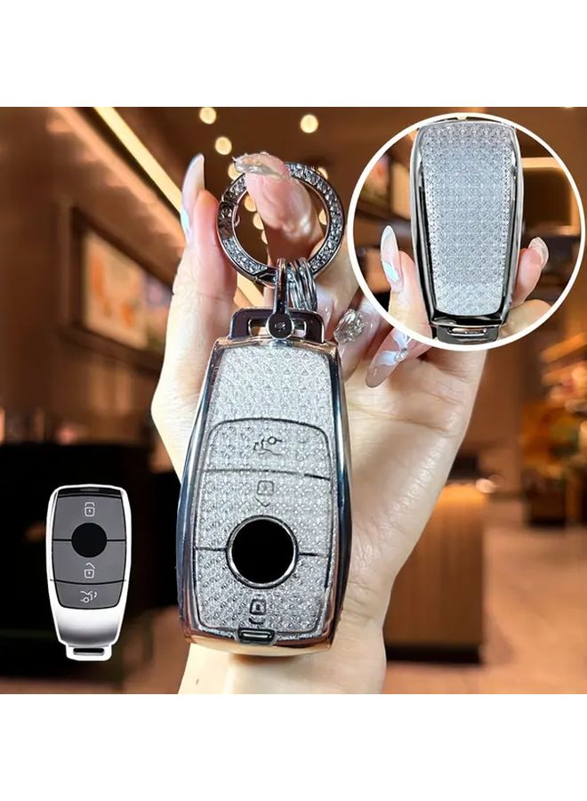 TPU Car Key Protective Case Fit For Mercedes Benz E C S GLC Class Pink Set 1 - Image 5