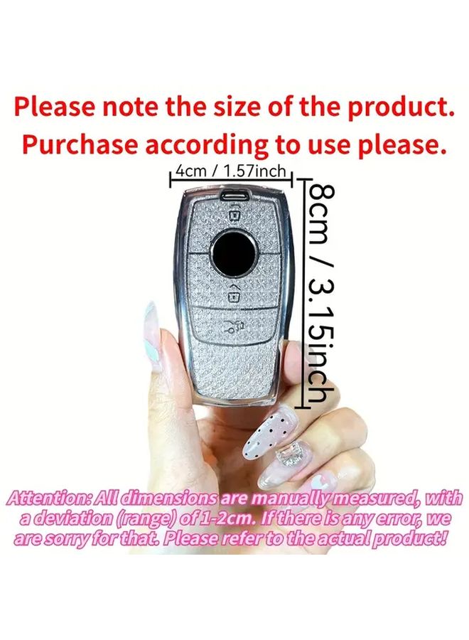 TPU Car Key Protective Case Fit For Mercedes Benz E C S GLC Class Pink Set 1 - Image 2