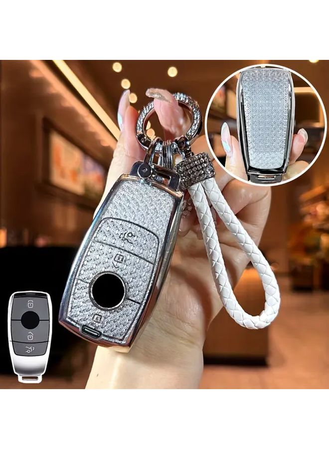 TPU Car Key Protective Case Fit For Mercedes Benz E C S GLC Class Pink Set 1 - Image 4