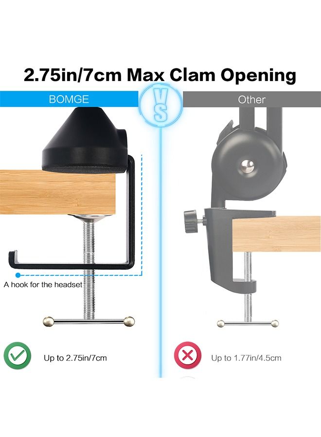 BOMGE Microphone Arm Stands,Upgraded Desk Mic Scissor Suspension Boom for Voice Over Recording Gaming Streaming Karaoke Podcast - Image 5