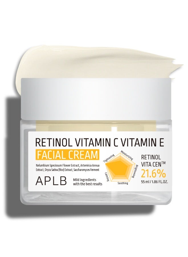APLB Retinol Vitamin C Vitamin E Facial Cream - 55 ml - Image 1