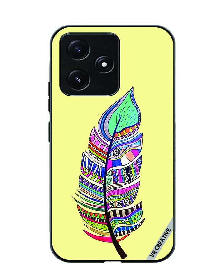 VR CREATIVE Protective Case Cover For Xiaomi Poco M6 Pro 5G Feather Design Multicolour - Image 1