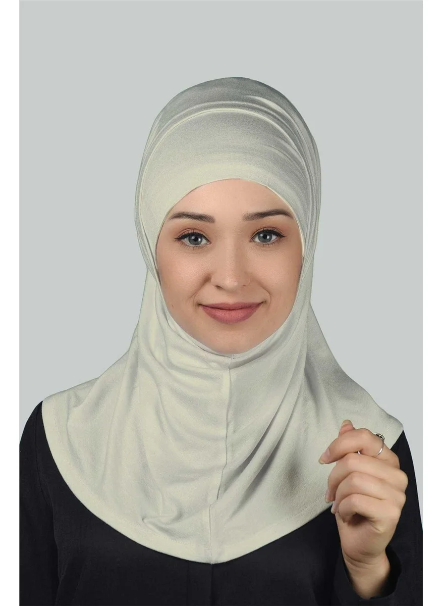 التوبة Set of Two Practical Scarf Ready-made Turban and Hijab Hijab Bonnet - Cream