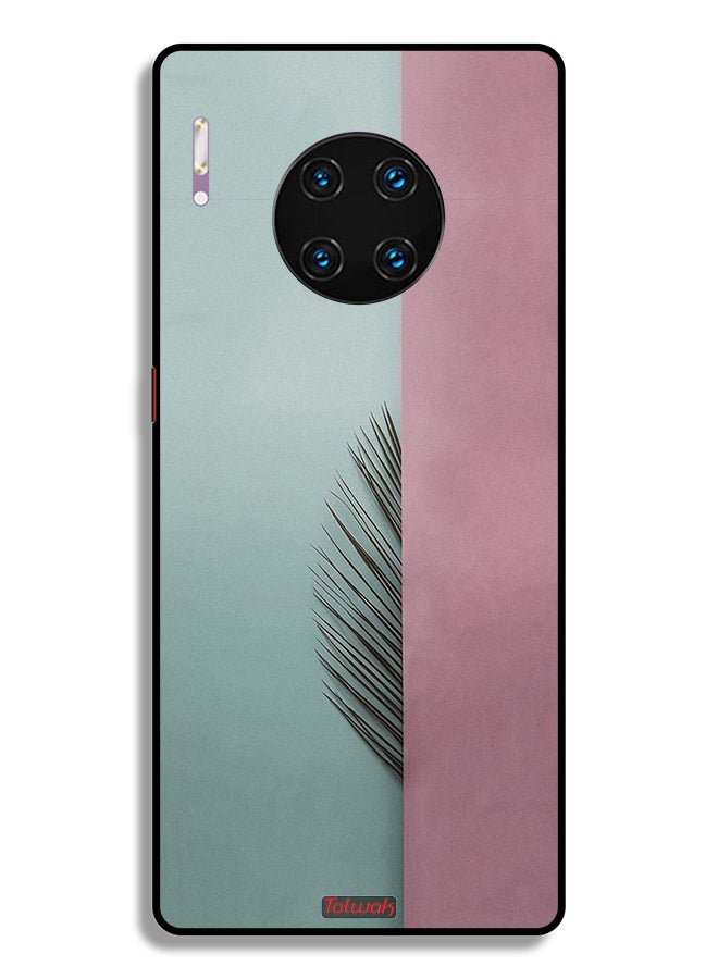 Tolwak Huawei Mate 30 Pro 4G Protective Case Cover Half Leaves - Image 2