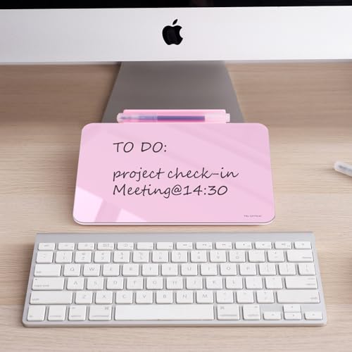 TSJ OFFICE Small Desktop Glass Dry-Erase Whiteboard - 8 X 6 Inches Tabletop Easel Whiteboard with Stand, Desk Board Buddy for Artist, Teacher and Student - Image 4